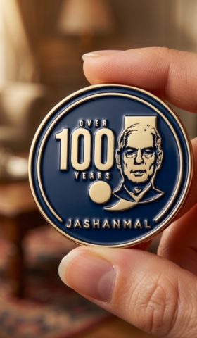 jashanmal-100-years-navy-gold-anniversary-custom-lapel-pins-dubai
